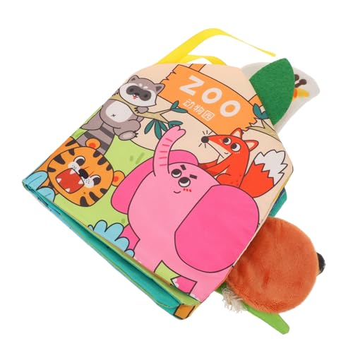 Toyvian Weiches Babybuch mit Tiermotiven Interaktive Waschbare Stoffbücher für Kleinkinder Monate Sensorische Lernspielzeuge zur Frühkindlichen Entwicklung Reißfest und Beißfest Tragbar von Toyvian