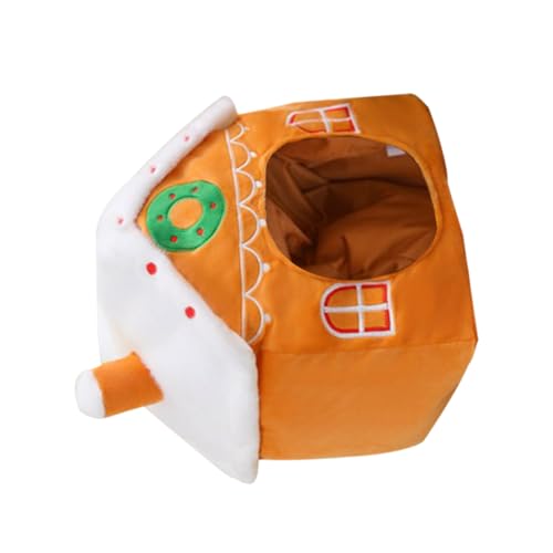 Toyvian Weihnachtlicher Lebkuchenhaus Kopfschmuck Leichter Wiederverwendbarer Weihnachtskostüm Hut Komfortabel für Party Foto Requisite Cosplay und Festliche Anlässe von Toyvian