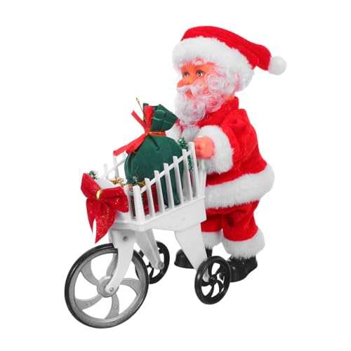 Toyvian Einkaufswagen-Spielzeug Mit Musik Animierte Weihnachtsfigur Für Festtagsdekoration Und Kinderspiele Interaktives Plüschspielzeug Aus Weichem Stoff Und Glattem Kunststoff von Toyvian