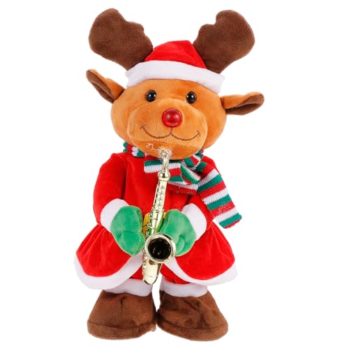 Weihnachtsfigur Elch Walking Deer tanzend elektrisches Spielzeug lustiges Geschenk für Kinder Weihnachten Party Zubehör Weihnachtsfigur Elch Walking Deer tanzend elektrisches Spielzeug lustiges Geschenk für Kinder Weihnachten Party Zubehör von Toyvian