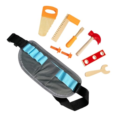 Toyvian Werkzeugkoffer Pädagogisches Lernspielzeug Realistische Holzwerkzeuge für Jungen und Mädchen Kompakt Robust für Kreatives Rollenspiel und Frühes Lernen von Toyvian