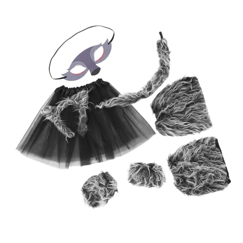 Toyvian Wolf Kostümset für Teiliges Tierkostüm mit Wolfsohren Maske Beinwärmern und Handschuhen für Halloween und Rollenspiele für Feste und Karneval Toyvian Wolf Kostümset für Teiliges Tierkostüm mit Wolfsohren Maske Beinwärmern und Handschuhen für Halloween und Rollenspiele für Feste und Karneval von Toyvian