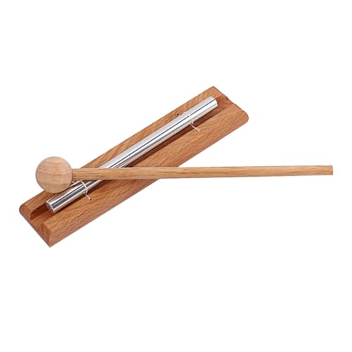 Toyvian Xylophon-Schlagzeug kinderinstrumente musikinstrumente Aluminiumröhren aluflexrohr sicherheitsleine merksam Meditations-Glockenspiel 1-Ton-Gong Brown von Toyvian
