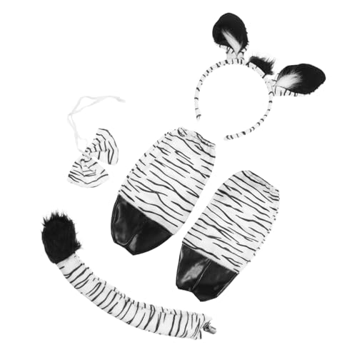 Toyvian Zebra Kopfschmuck Set Zebra Kostüm Stirnband Dekoration Party Schleife Tier Junge Ausgefallenes Kostüm Mädchen Ups Dekoratives von Toyvian