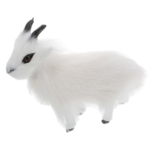 Toyvian Ziegenplüschmodell Plüsch Lamm weihnachtstierschmuck Schaf Plüsch Plüschtierschmuck Tischdeko zu Weihnachten Lamm Stofftier gefüllte Schafe Schafspielzeug Kunstpelz Weiß von Toyvian