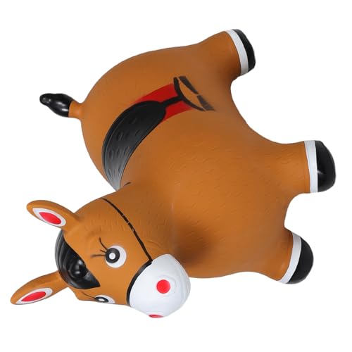 Toyvian aufblasbare Tiere aufblasbares Garten Pferde Outdoor Schaukelpferd für Laufendes Pferdespielzeug PVC Light Brown von Toyvian