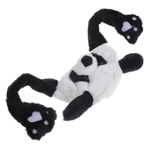 Toyvian bewegliche Ohrmütze tiermütze lustige kopfbedeckung Plüschmütze mit beweglichen Ohren Schlappohrhut Kappen Panda-Kopfschmuck Panda-Plüschmütze Modellieren Kleidung von Toyvian
