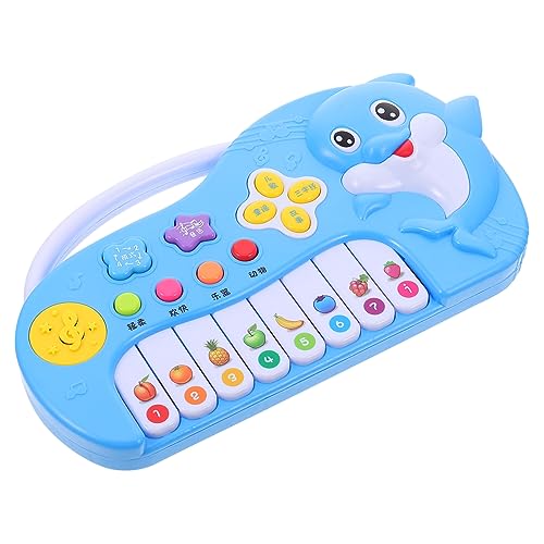 Toyvian elektronisches Orgelspielzeug kinderinstrumente musikinstrumente Pädagogisches für Dolphin Piano E-Piano- E-Piano Abs Blue von Toyvian