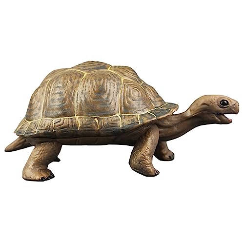 Toyvian simulierte Schildkröte Schildkrötenmodell Künstliche Schildkrötenstatuen Animal Figures zabawki stymulujące rozwój Bildungsspielzeug -Schildkröten-Figur PVC Brown von Toyvian