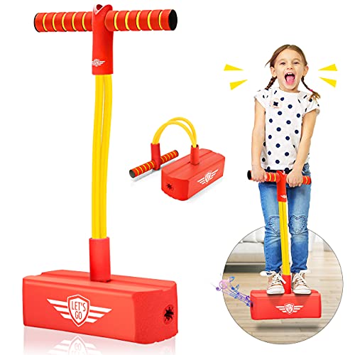 Toyzey Spielzeug für draußen ab 3 4 5 6 7 8 9 10 11 12 Jahren,Spielzeug ab 3-8 Jahre Mädchen Garten Spielzeug Hüpfstange KinderGeschenke für Kinder 6-12 Jahre stelzen Kinder Mädchen Spielzeug von Toyzey