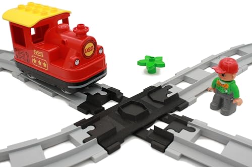 TracksCreations Kreuzung für Zug, kompatibel mit Duplo (4 drehbare Wege) von TracksCreations