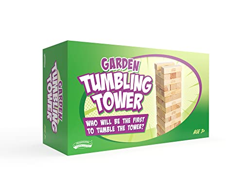 Traditional Garden Games 5060028380084 Giant Garden Tumbling Tower, Natürliche, Babies von Traditional Garden Games