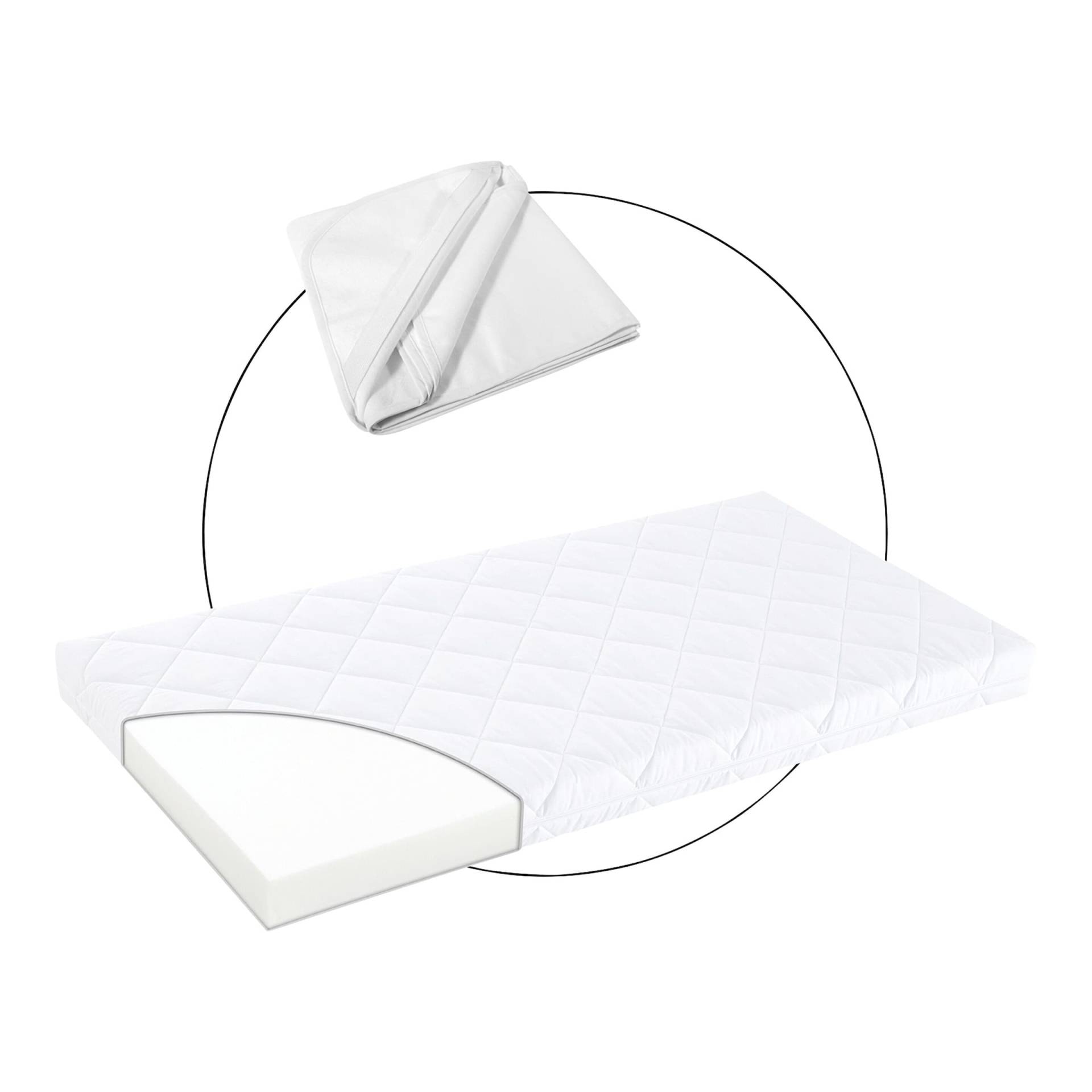 Träumeland Bundle Matratze Softwash Anti Allergiker inkl. Molton-Matratzenauflage 60x120 cm von Träumeland