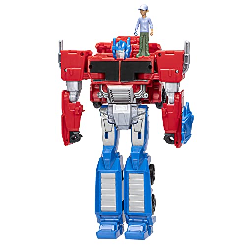 Transformers Spielzeug EarthSpark Spin Changer Optimus Prime Action-Figur (20 cm) mit Robby Malto Figur (5 cm), ab 6 von Transformers