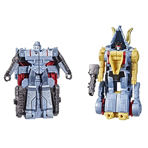 Transformers Bumblebee Cyberverse Adventures Spielzeug Dino Combiners Slugtron 2er-Pack Figuren, ab 6 Jahren, 11 cm groß von Transformers