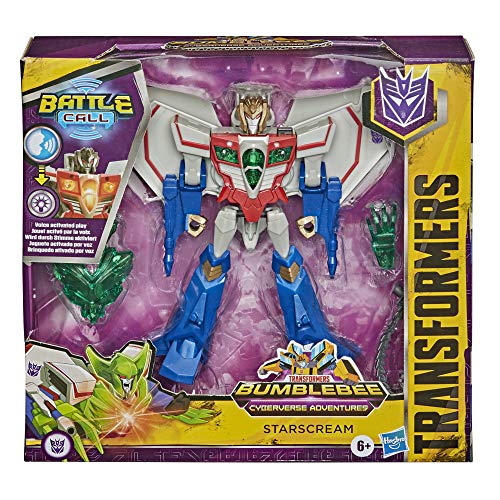Transformers Bumblebee Cyberverse Adventures Battle Call Trooper-Klasse Figur, stimmenaktivierte Energon Power Lichter, Sortiert, zufällige Farbauswahl von Transformers