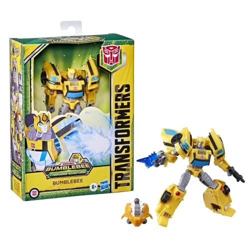Transformers Bumblebee Cyberverse Adventures Deluxe-Klasse Bumblebee Action-Figur, Sting Shot Action Attacke, 12,5 cm Transformers Bumblebee Cyberverse Adventures Deluxe-Klasse Bumblebee Action-Figur, Sting Shot Action Attacke, 12,5 cm von Transformers
