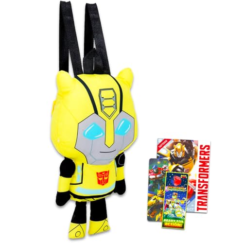 Transformers Bumblebee Plüsch-Set – Bündel mit 40,6 cm großer Bumblebee Plüschpuppe mit Tragegurten plus Tattoos, mehr | Transformers Geschenke für Kinder, Jungen, Mädchen von Transformers