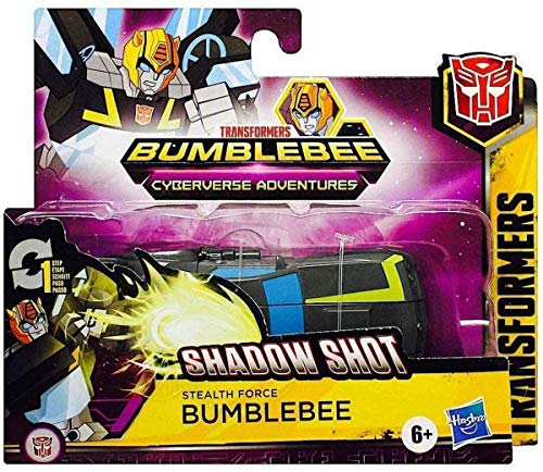 Transformers Bumblebee Cyberverse Adventures Action Attackers: 1-Step Stealth Force Bumblebee Figur, Shadow Shot Action Attack, 10,8 cm von Transformers