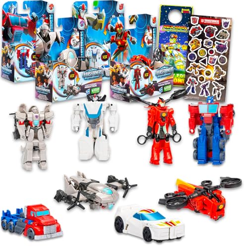 Transformers Earthspark Actionfiguren-Set – Paket mit 4 Spielzeugen mit Wheeljack, Optimus Prime, Megatron, Terran Twitch plus Aufklebern, mehr | Transformers Figuren für Kinder, Jungen Transformers Earthspark Actionfiguren-Set – Paket mit 4 Spielzeugen mit Wheeljack, Optimus Prime, Megatron, Terran Twitch plus Aufklebern, mehr | Transformers Figuren für Kinder, Jungen von Transformers