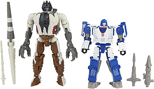 Transformers Generations Kingdom Battle Across Time Collection Deluxe WFC-K40 Autobot Mirage & Maximal Grimlock, Ab 8 Jahren, 14 cm groß[Exklusiv bei Amazon] von Transformers