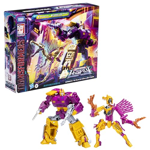 Transformers Generations Legacy Wreck ‘N Rule Collection Comic Universe Impactor und Spindle, Amazon Exclusive, ab 8 Jahren, 14 cm, F3080, Multi von Transformers