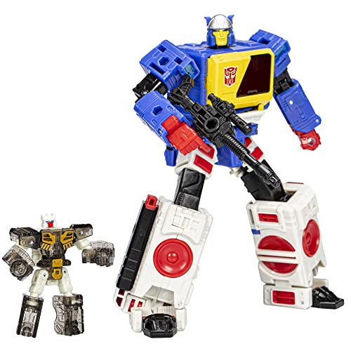 Transformers Legacy Evolution Voyager-Klasse Twincast (17,5 cm) und Autobot Rewind Action-Figuren von Transformers