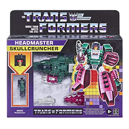 Transformers Moderne Figur 2021 in Retro Verpackung Decepticon Headmaster Skullcruncher mit Grax von Transformers