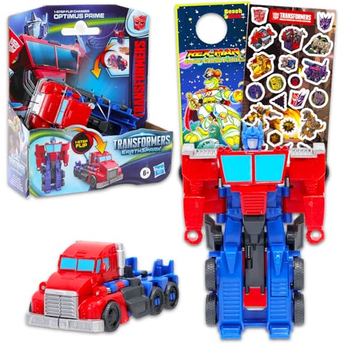 Transformers Optimus Prime Flip-Wechsler-Figur – Bündel mit Optimus Prime Earthspark 1-Schritt-Flip-Wechsler plus Aufklebern, mehr | Transformers Earthspark Figur Spielzeug Transformers Optimus Prime Flip-Wechsler-Figur – Bündel mit Optimus Prime Earthspark 1-Schritt-Flip-Wechsler plus Aufklebern, mehr | Transformers Earthspark Figur Spielzeug von Transformers