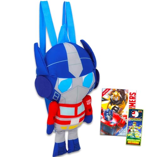 Transformers Optimus Prime Plüsch-Set – Bündel mit 40,6 cm großer Opum-Prime-Plüschpuppe mit Tragegurten plus Tattoos, mehr, Transformers Geschenke für Kinder, Jungen, Mädchen von Transformers