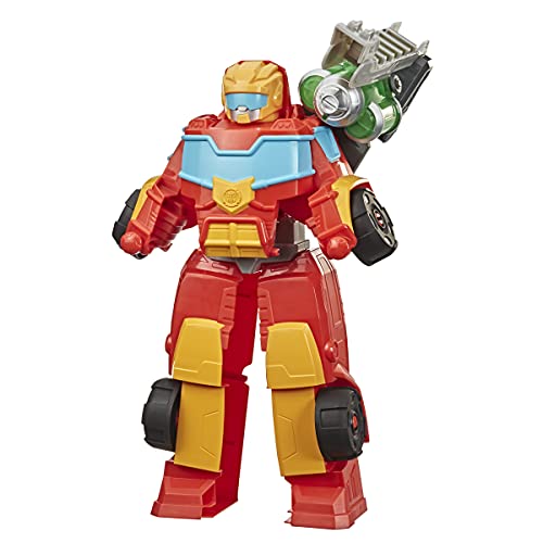 Transformers Rescue Bots Academy Rescue Power Hot Shot verwandelbarer Roboter, Action-Figur mit Lichtern und Geräuschen, ab 3 Jahren, 35 cm, E7591 von Transformers