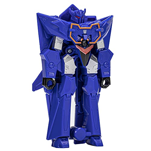 Transformers Spielzeug EarthSpark 1-Step Flip Changer Soundwave Action-Figur (10 cm), Roboterspielzeug für Kinder ab 6 von Transformers