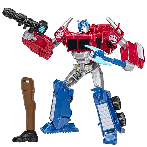 Transformers Spielzeug EarthSpark Deluxe-Klasse Optimus Prime Action-Figur (12,5 cm), Roboterspielzeug für Kinder ab 6 von Transformers