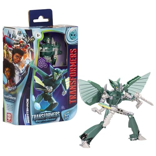 Transformers Spielzeug EarthSpark Deluxe-Klasse Terran Nightshade, Action-Figur (12,5 cm), Roboterspielzeug, ab 6 Jahren von Transformers