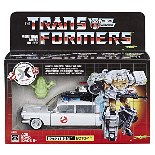 Transformers Spielzeug Generations Collaborative: Ghostbusters Superhelden, Ecto-1 Ectotron Figur – Ecto-1 verwandelt Sich in einen Roboter – Ab 8 Jahren geeignet, 17,5cm, Mehrfarbig von Transformers