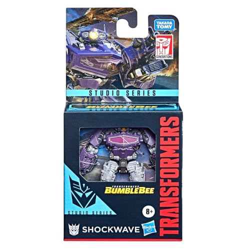 Transformers Studio Series Core-Klasse Bumblebee Shockwave Action-Figur – Ab 8 Jahren geeignet, 8,5 cm groß, F3139, Multi, One Size von Transformers