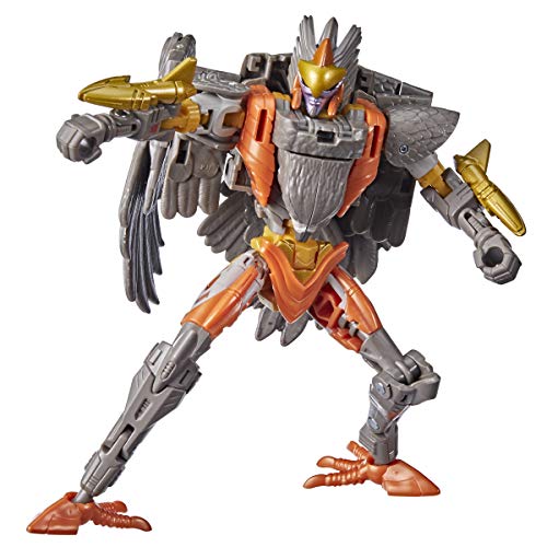 Transformers Spielzeug Generations War for Cybertron: Kingdom Deluxe WFC-K14 Airazor Action-Figur – Kinder ab 8 Jahren, 14 cm, F0673, Bunt, Extra Large von Transformers