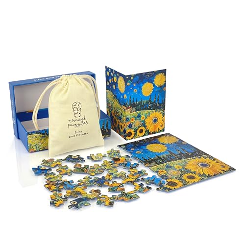 Travel Puzzles Kompaktes und tragbares Reise-Puzzle – 88 Teile – Suns and Flowers Travel Puzzles Kompaktes und tragbares Reise-Puzzle – 88 Teile – Suns and Flowers von Travel Puzzles