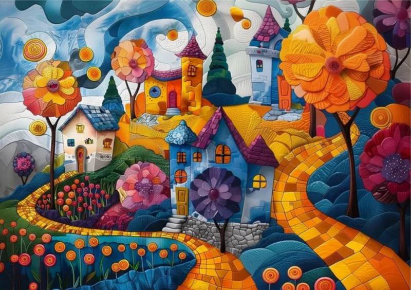 Travel Puzzles Mini-Puzzle (88 Teile) – Joyful Countryside - von Travel Puzzles