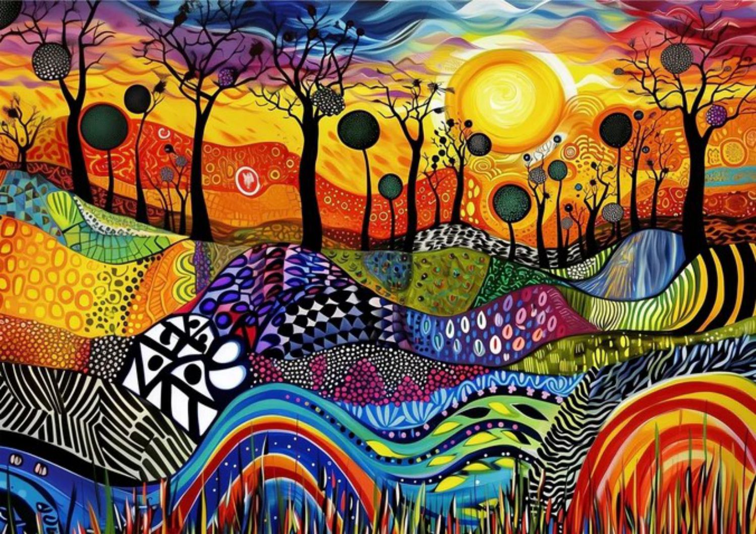 Travel Puzzles Mini-Puzzle (88 Teile) – Sunrise in the Savannah - von Travel Puzzles