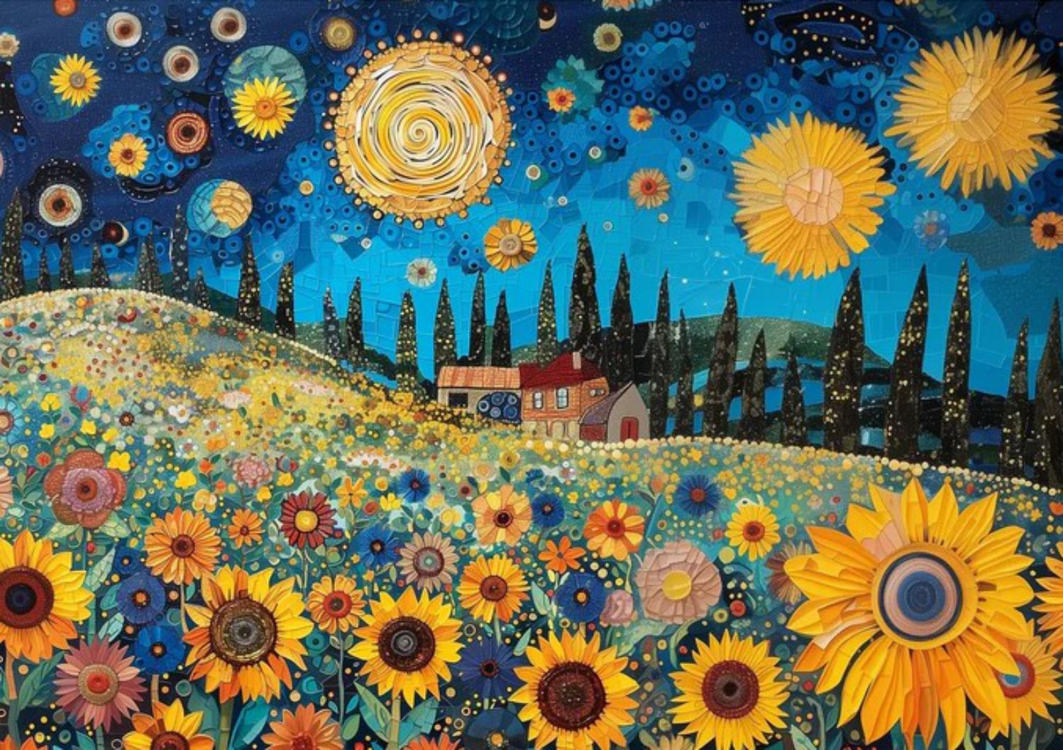 Travel Puzzles Mini-Puzzle (88 Teile) – Suns and Flowers - von Travel Puzzles