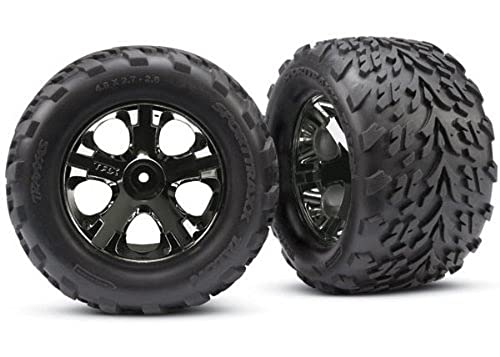Traxxas 3669A Assembled Glued Tire and Wheel Modellauto-Teile, Schwarz, 7,1 cm von TRAXXAS