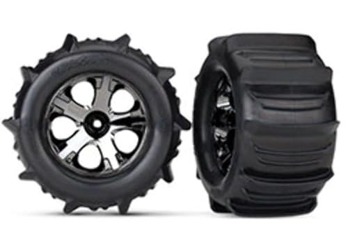Traxxas 4175 Stampede Paddle Reifen und Räder serienmäßig und montiert (Paar) von TRAXXAS