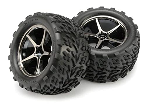 Traxxas 7174A Gemini Reifen und Rad Modellauto Teile, Schwarz/Chrom von TRAXXAS