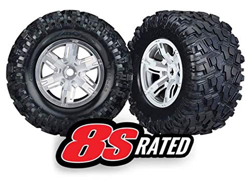 Traxxas 7772R X-Maxx Satin Chrome Wheels and Tires Zubehör/Werkzeuge von TRAXXAS