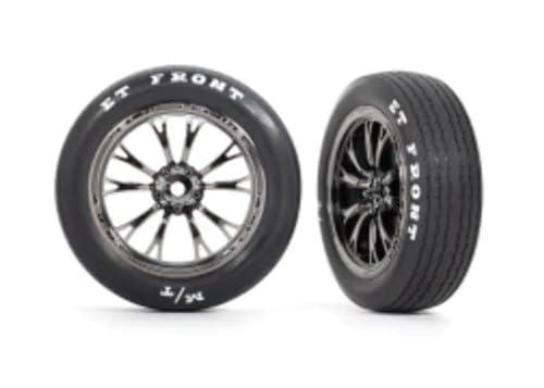 TRAXXAS Reifen Auf Felge Montiert Schwarz Chrom Vorn (2) von TRAXXAS