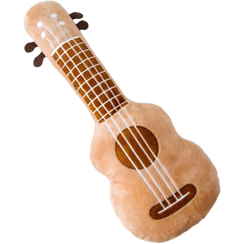 Kuscheltier 3D Gitarre Plüsch superweiches gefüllte Tier Kissen Sofakissen niedliches Plüschtier Plüschpuppe für Kinder & Erwachsene, tolle Geschenkidee (36x8cm,Braun) von Trayosin