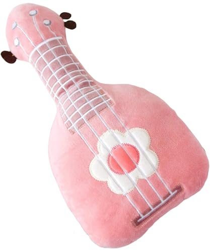 Kuscheltier 3D Gitarre Plüsch superweiches gefüllte Tier Kissen Sofakissen niedliches Plüschtier Plüschpuppe für Kinder & Erwachsene, tolle Geschenkidee (36x8cm,Rosa) von Trayosin
