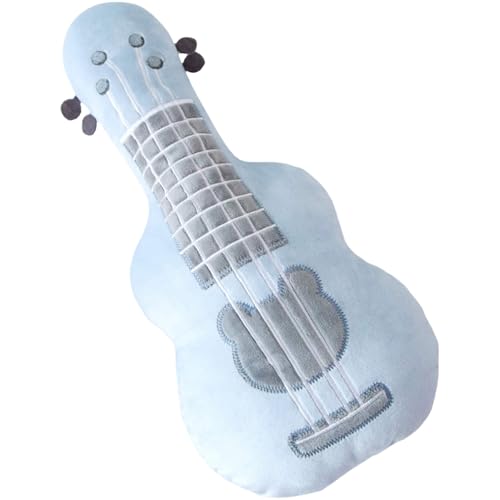 Kuscheltier 3D Gitarre Plüsch superweiches gefüllte Tier Kissen Sofakissen niedliches Plüschtier Plüschpuppe für Kinder & Erwachsene, tolle Geschenkidee (60x18cm,Blau) von Trayosin