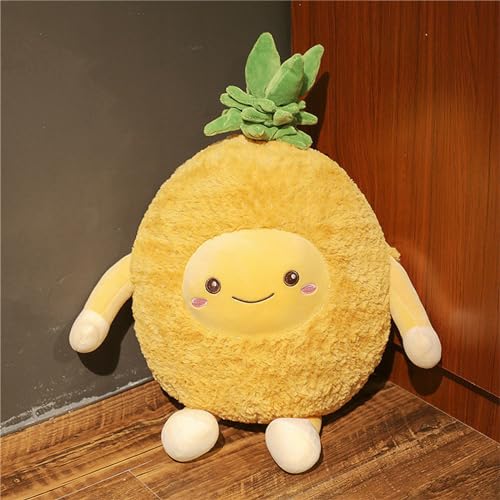 Trayosin 45/60cm Kuscheltier Kawaii Ananas Kissen Weich gefülltes Kuscheltiere Stofftier Plüschtier Kissen Plüsch Geschenk für Kinder Freundinnen Liebhaber (45cm) von Trayosin